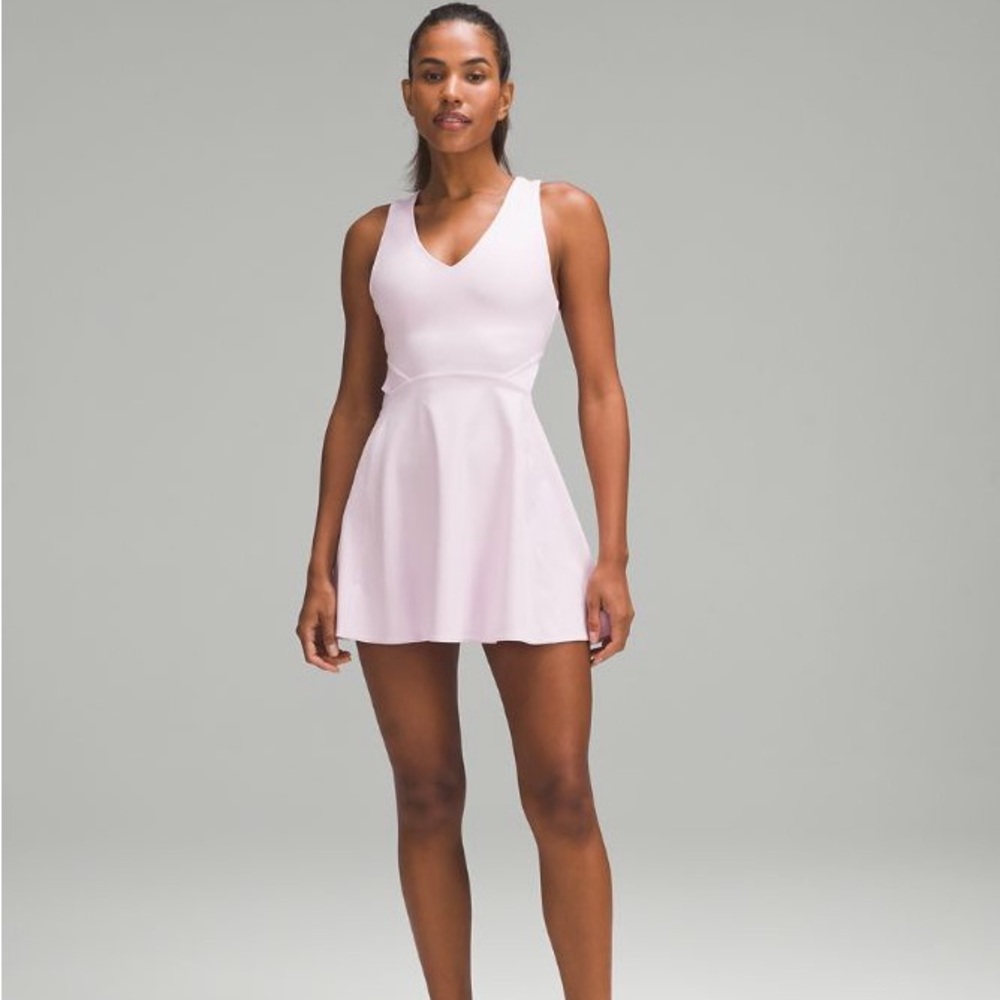 Lululemon V Neck Racerback Tennis Dress- Pink
